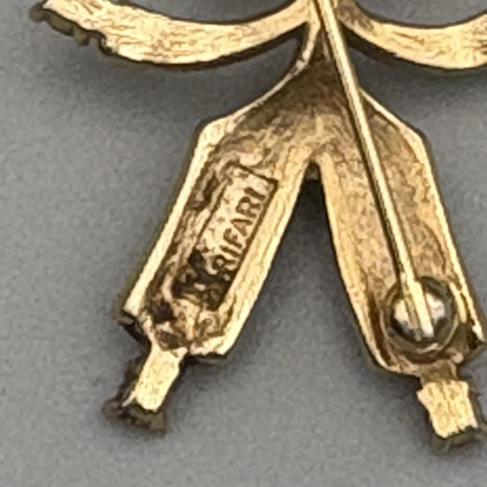 Crown Trifari Alfred Philippe 1940's Hans Katrinka Brooch Person Vermeil - Picture 5 of 9